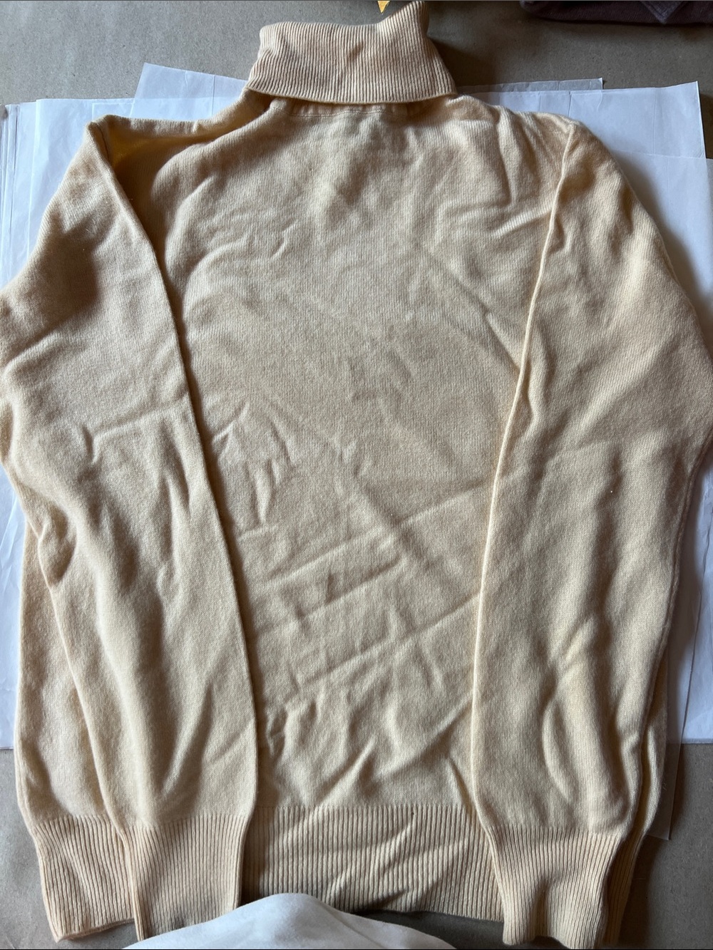 Classic Cream Cashmere Turtleneck Sweater - Women